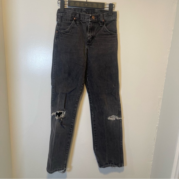 Wrangler Distressed Black‎ Jeans size 25 - Picture 1 of 4